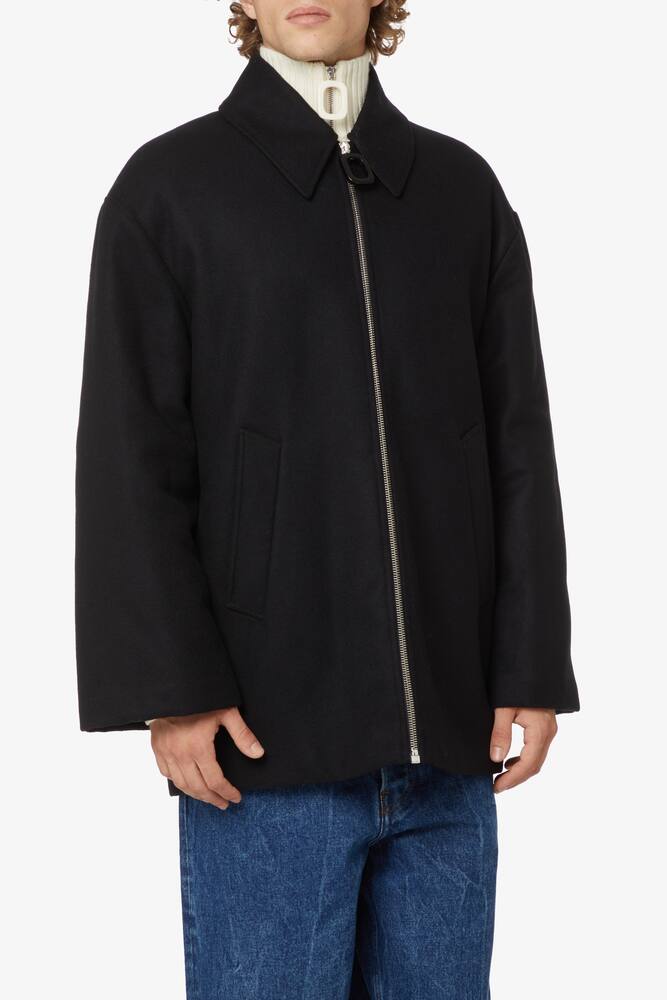 rinascente JW Anderson Ring puller padded short coat - Black