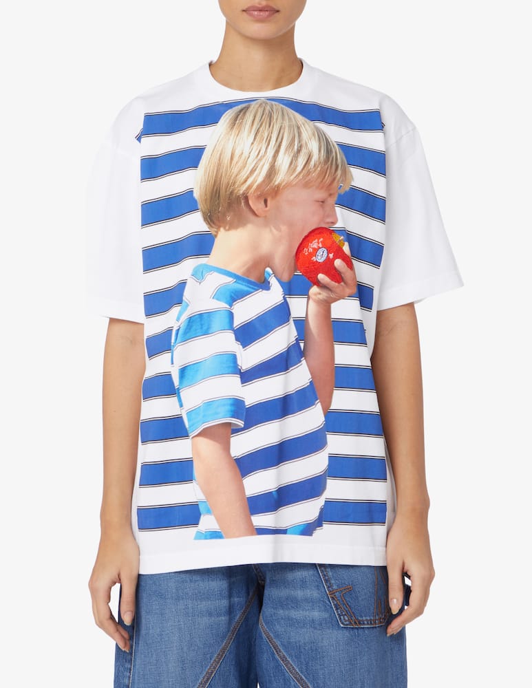 JW Anderson Boy with apple oversized t-shirt - Blue - picture 1 JW Anderson Boy with apple oversized t-shirt - Blue - picture 1