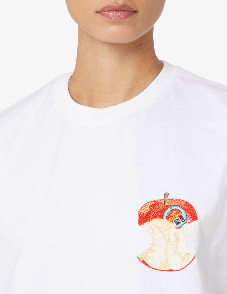 rinascente JW Anderson T-shirt Apple core logo - Bianco
