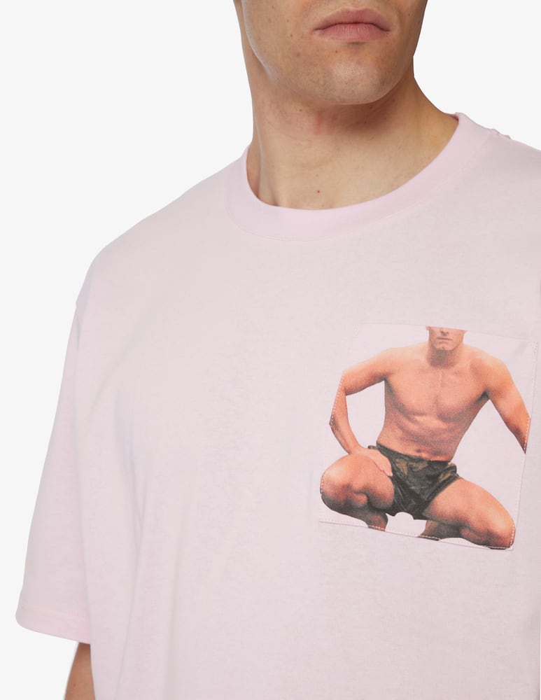 rinascente JW Anderson Crouching stud chest pocket t-shirt