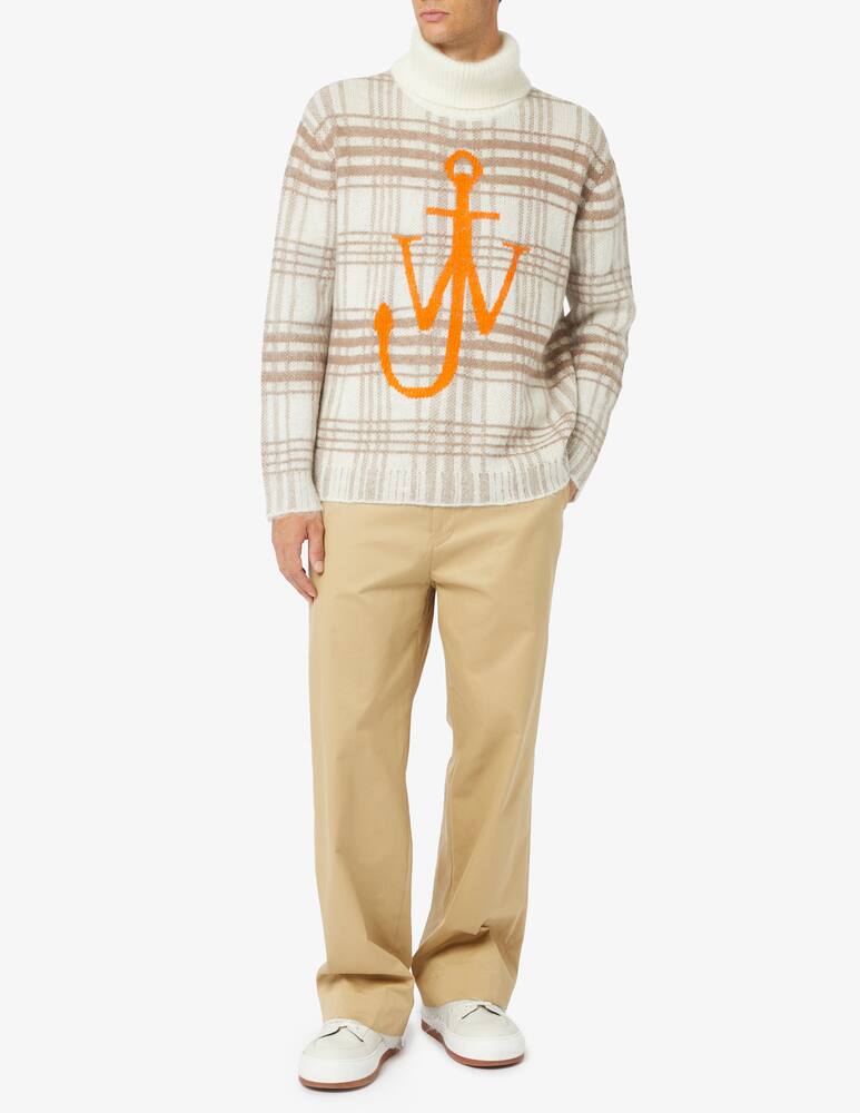 rinascente JW Anderson Tartan check roll neck jumper