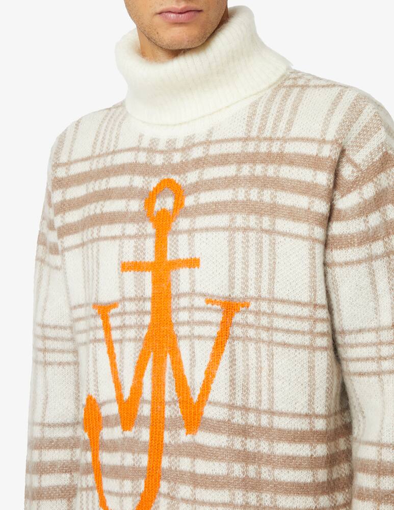 rinascente JW Anderson Tartan check roll neck jumper