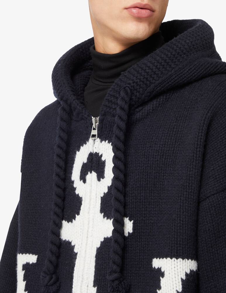 rinascente JW Anderson Zip front anchor hoodie