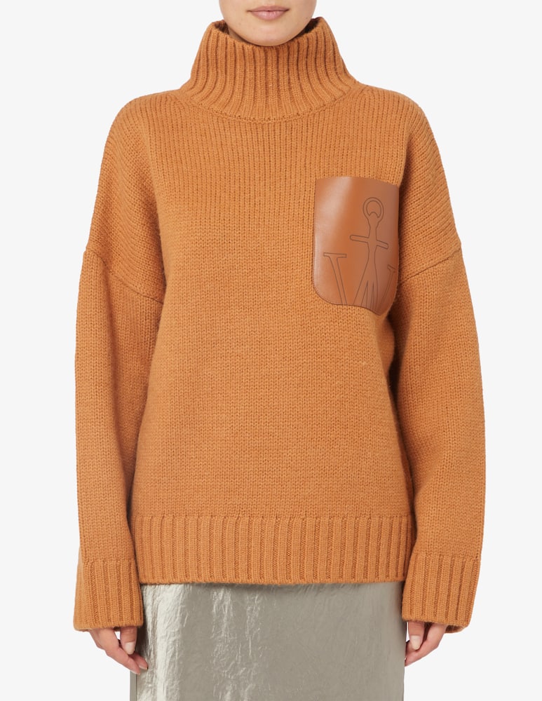 JW Anderson Leather patch pocket jumper - picture 1 JW Anderson Leather patch pocket jumper - picture 1