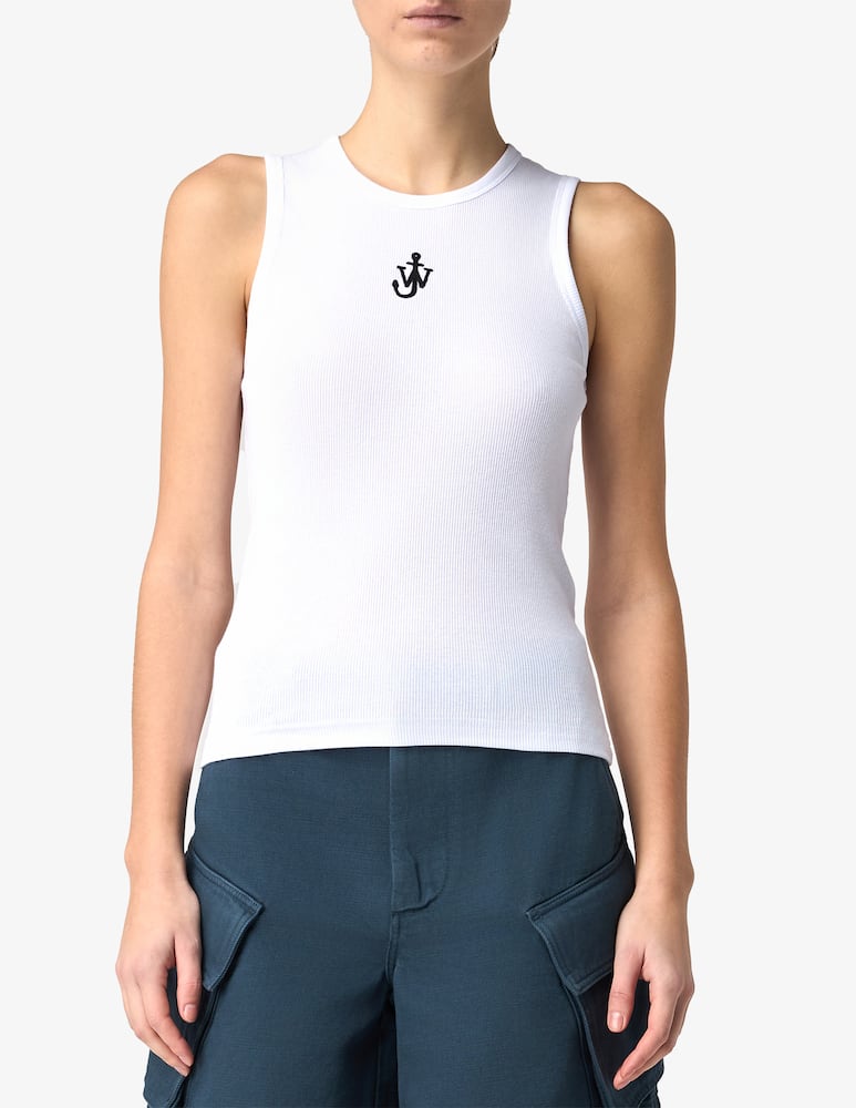 rinascente JW Anderson Canotta con ricamato ancora