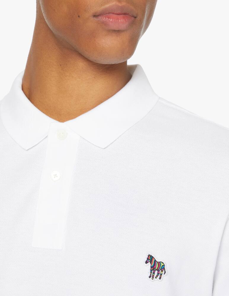 rinascente PS Paul Smith Zebra piquet polo - white