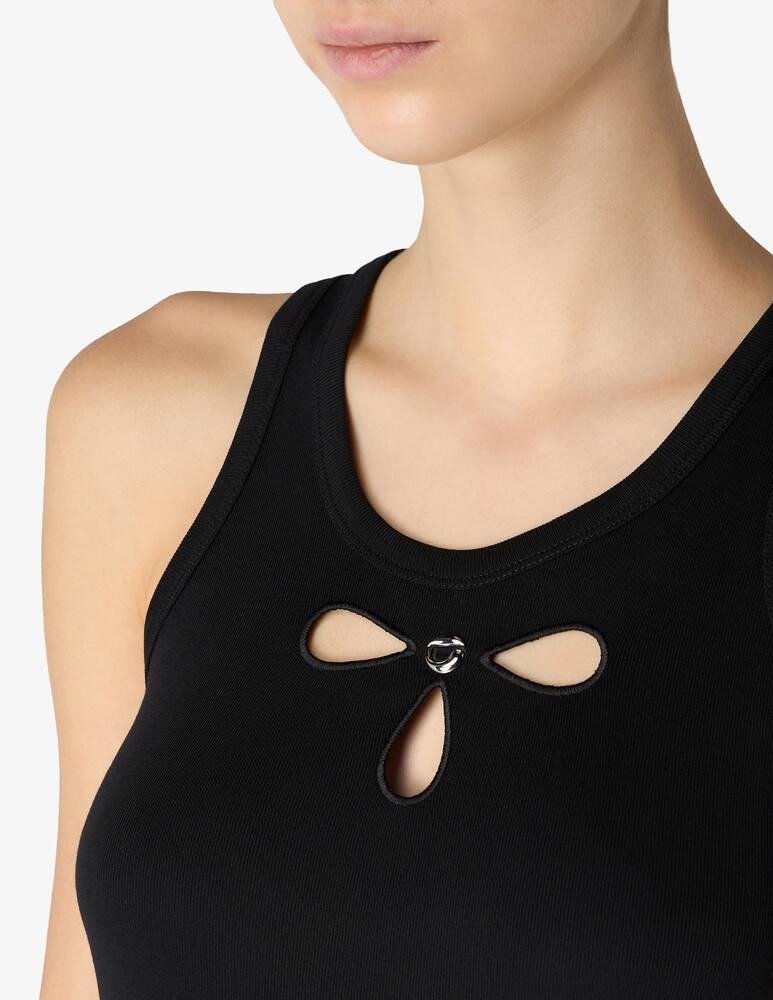 rinascente Coperni Top con petali ricamati