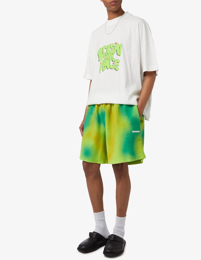 rinascente Bonsai Spray dyed basket shorts 