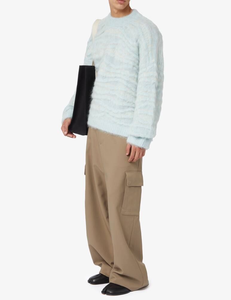 rinascente Bonsai Knit 3d mohair waves crewneck sweater