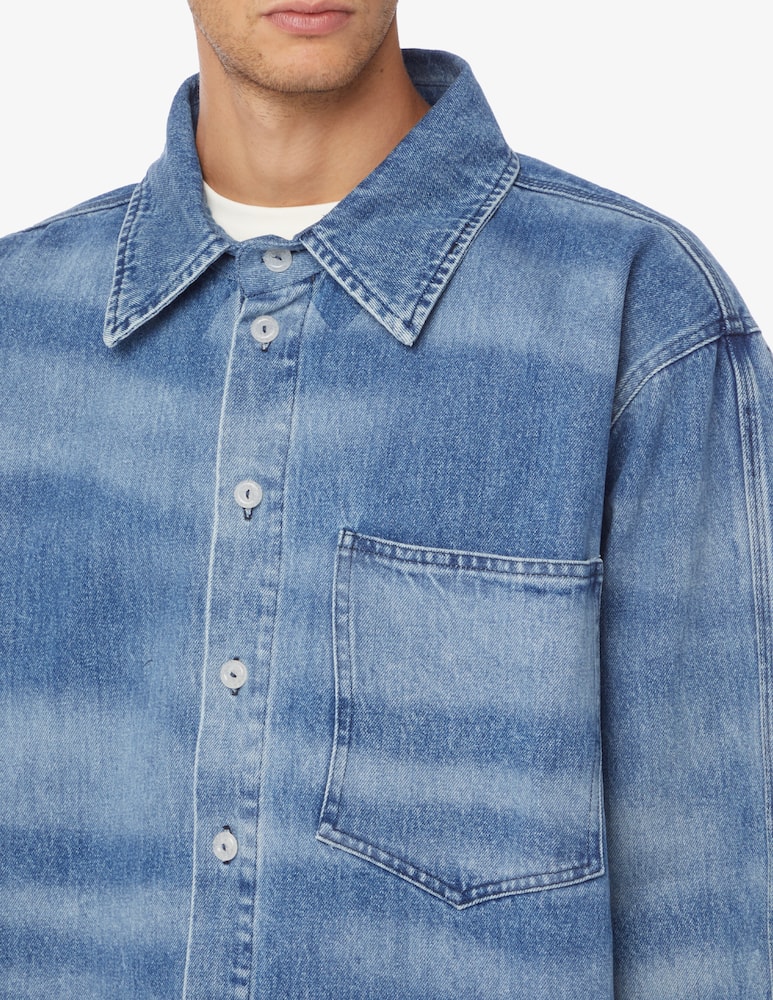 Bonsai Camicia in denim laser dyed - immagine 4 Bonsai Camicia in denim laser dyed - immagine 4