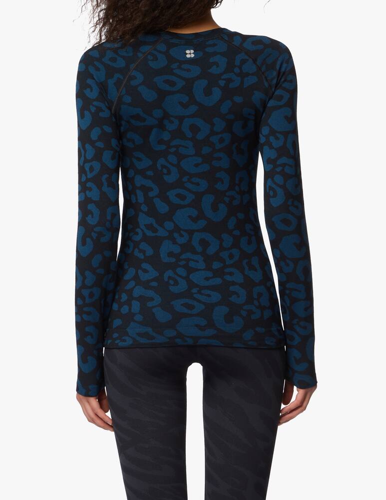 rinascente Sweaty Betty Top senza cuciture Glisten - blu