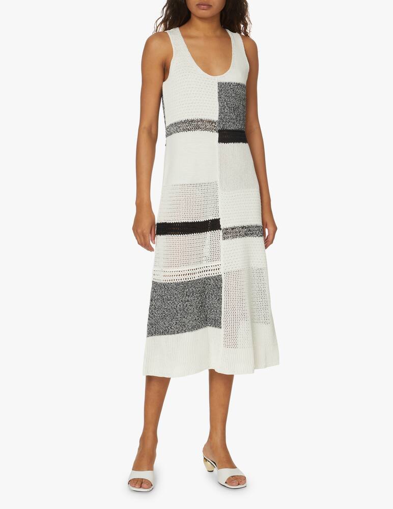 rinascente Joseph Vestito tubino a righe asimmetrico - grigio