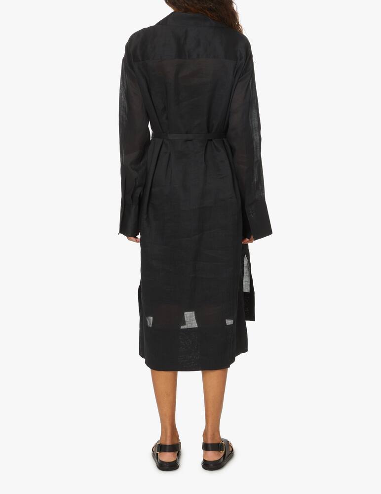 rinascente Joseph Darja long-sleeved chemise with waist tie - black