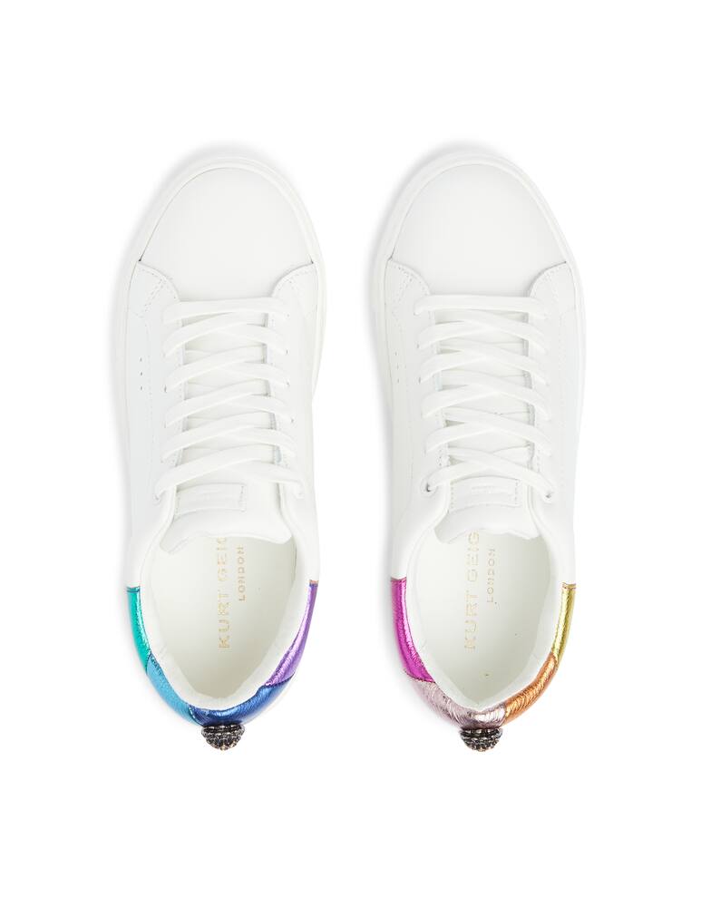 rinascente Kurt Geiger Sneakers bassa in pelle Laney Eagle Rainbow - bianco