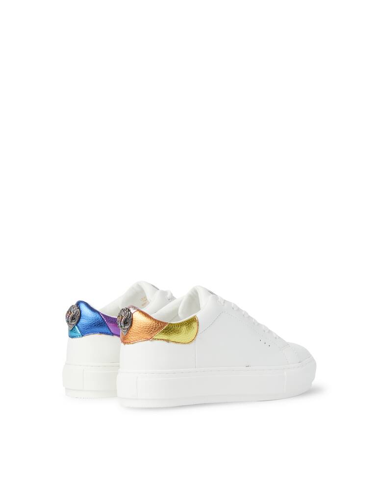 rinascente Kurt Geiger Sneakers bassa in pelle Laney Eagle Rainbow - bianco