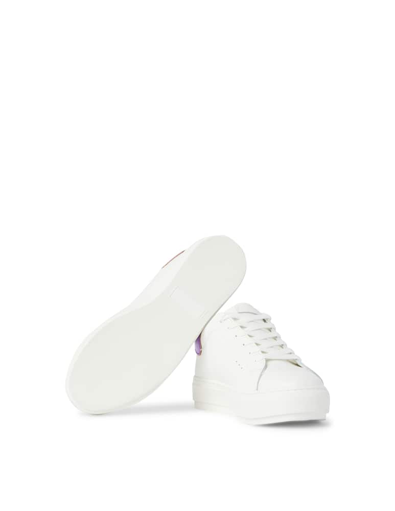 rinascente Kurt Geiger Sneakers bassa in pelle Laney Eagle Rainbow - bianco
