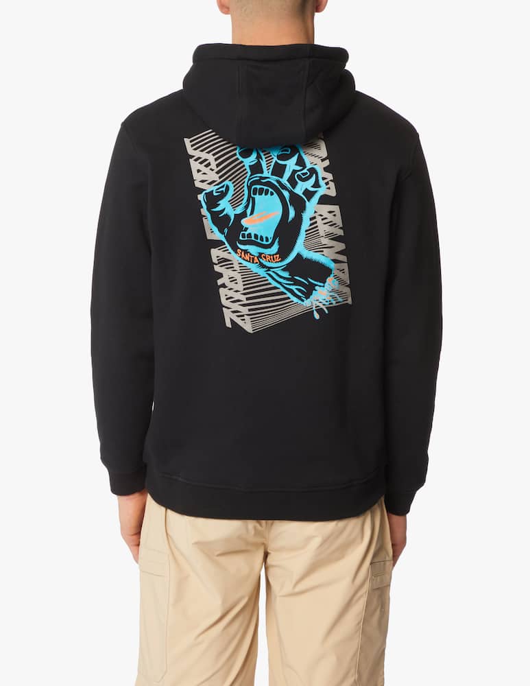 rinascente Santa Cruz Felpa con cappuccio split strip - nero