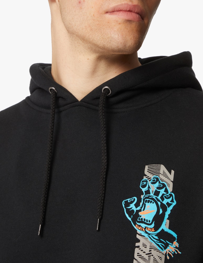 rinascente Santa Cruz Felpa con cappuccio split strip - nero