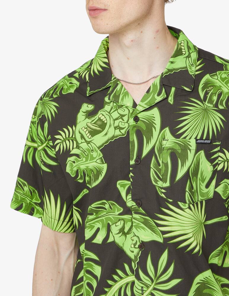 rinascente Santa Cruz Short sleeve cabana shirt - black