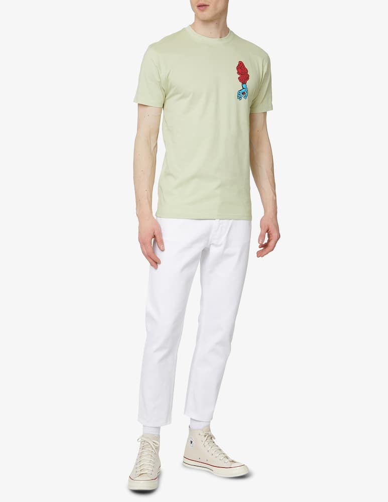 rinascente Santa Cruz Maglietta girocollo speed wheel screaming - oliva