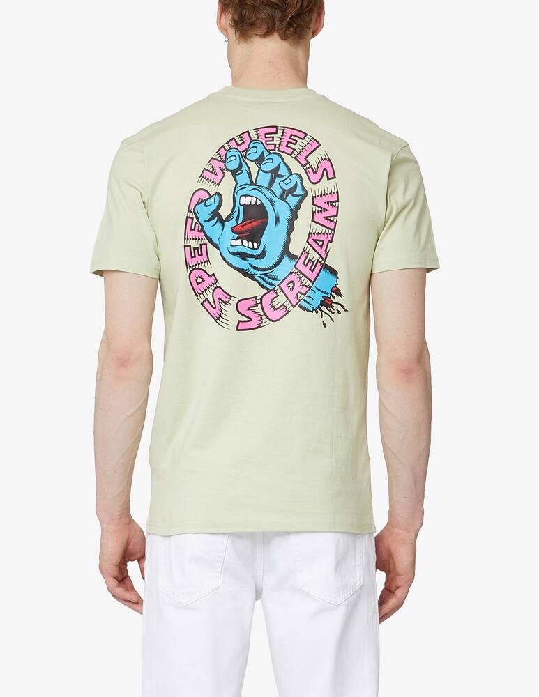 rinascente Santa Cruz Maglietta girocollo speed wheel screaming - oliva