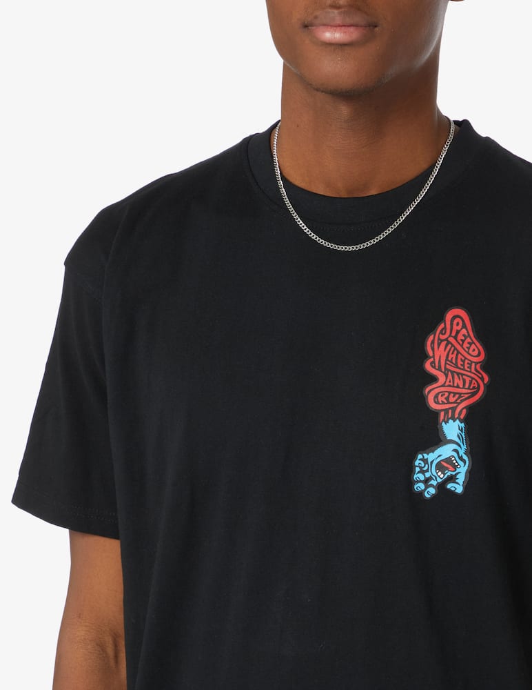 rinascente Santa Cruz Speed wheels scream t-shirt - Black