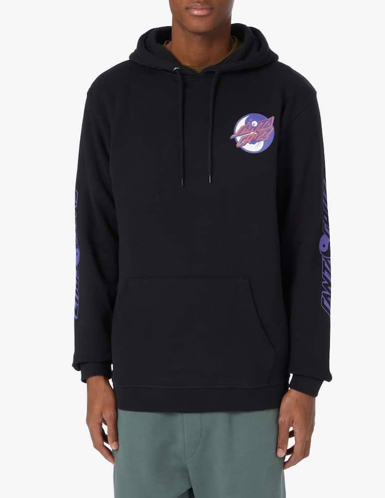 rinascente Santa Cruz Felpa con cappuccio yin yang dot  - Nero