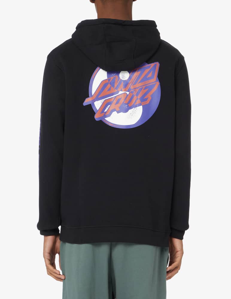 rinascente Santa Cruz Felpa con cappuccio yin yang dot  - Nero