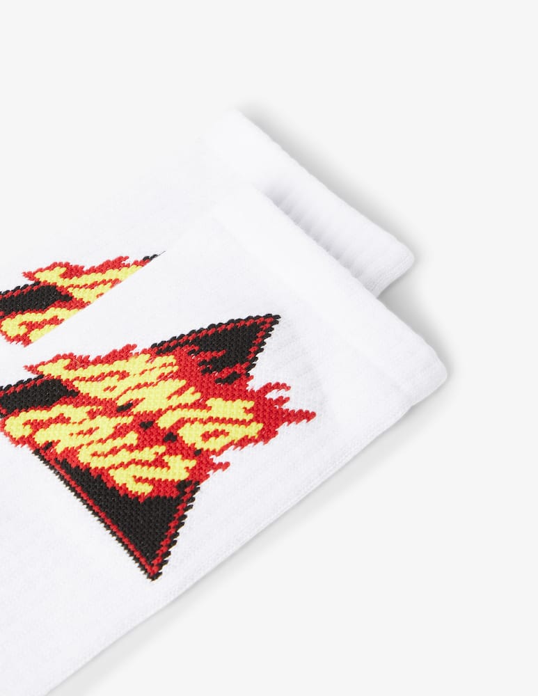 rinascente Santa Cruz Flamed not a dot socks - White