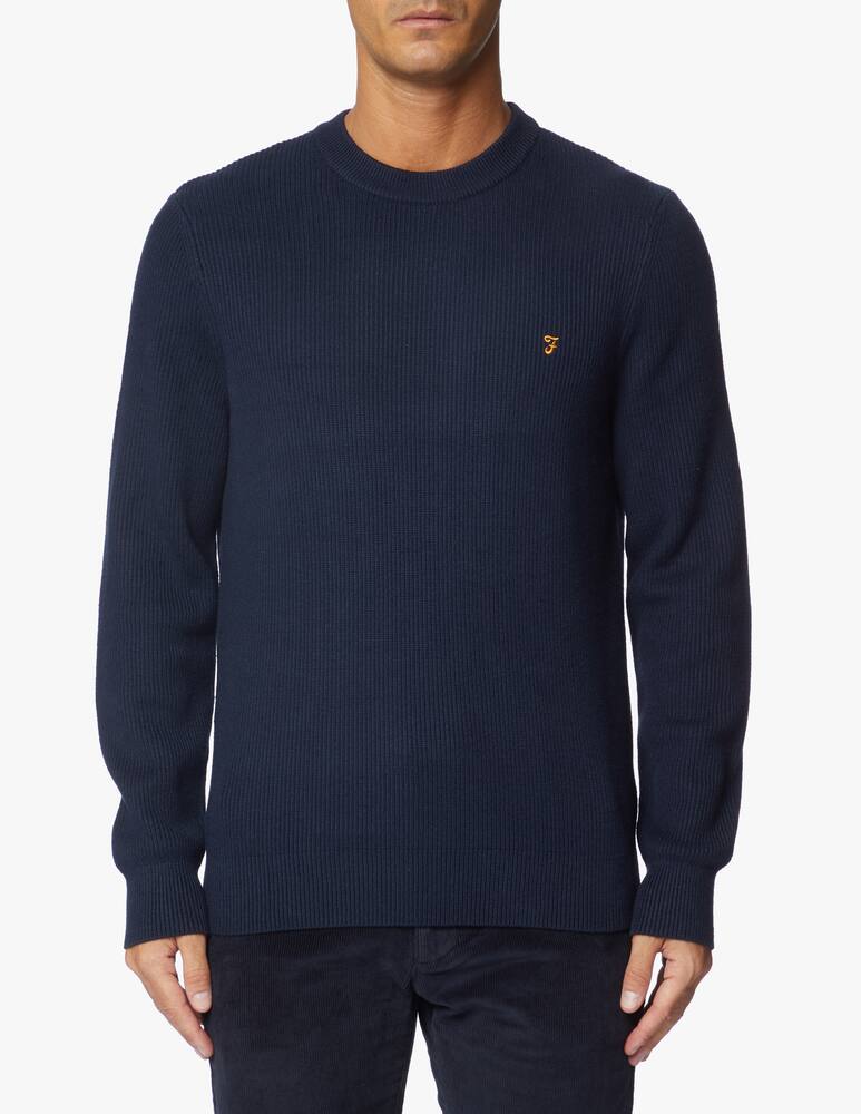 rinascente Farah Maglione girocollo in cotone lana horace a coste