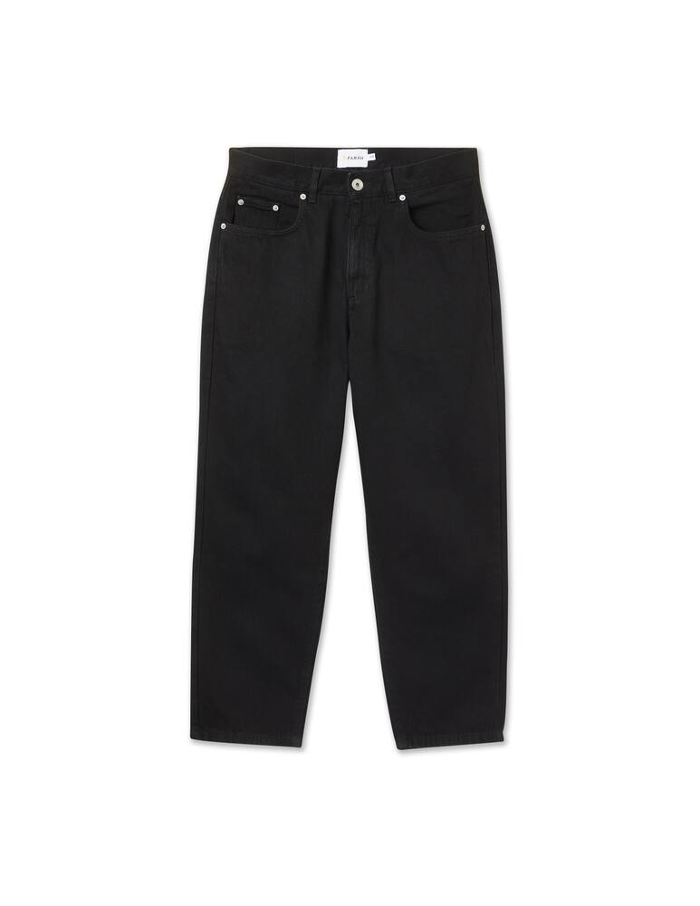 rinascente Farah Jeans d cropped relaxed fit - black
