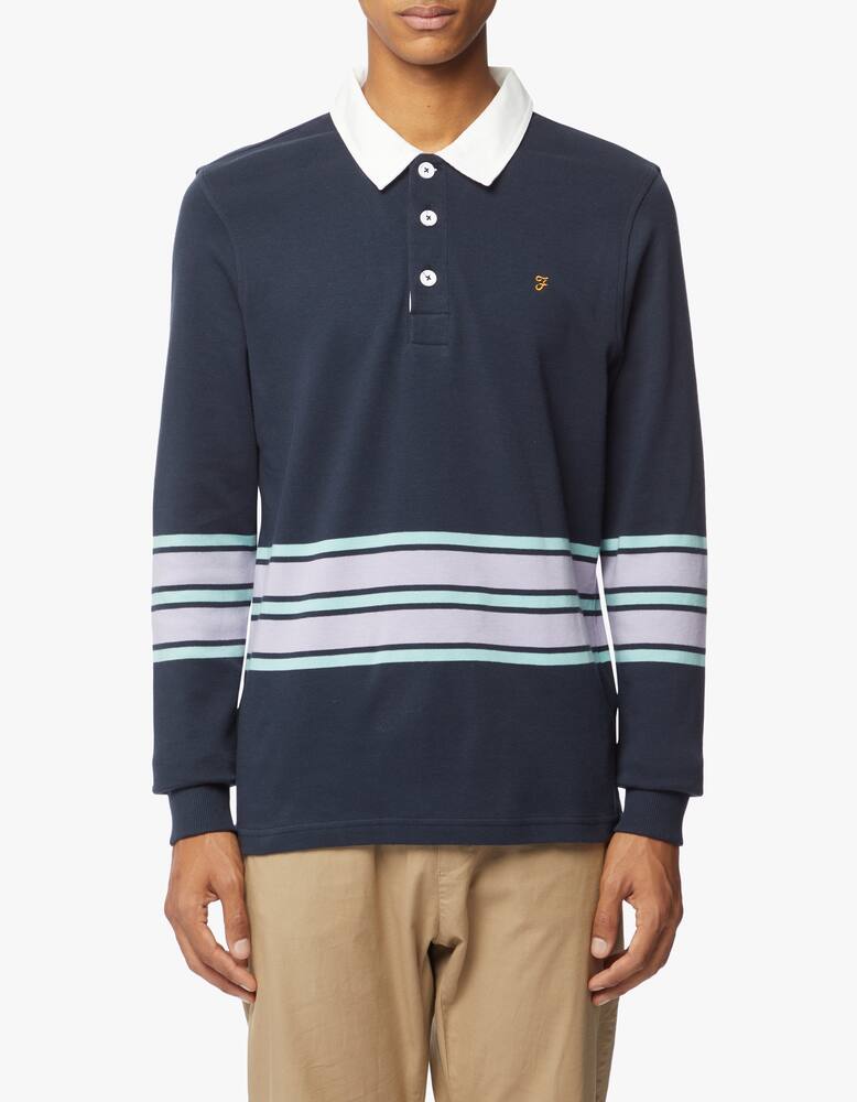 rinascente Farah Bartow long sleeve rugby polo shirt