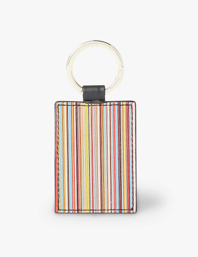 rinascente Paul Smith Multi logo stripe keychain
