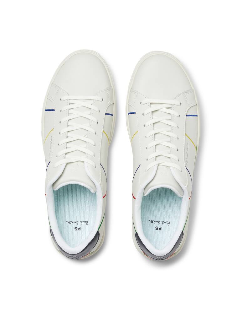 rinascente PS Paul Smith Sneakers in pelle rex f cass righe abstract - bianco