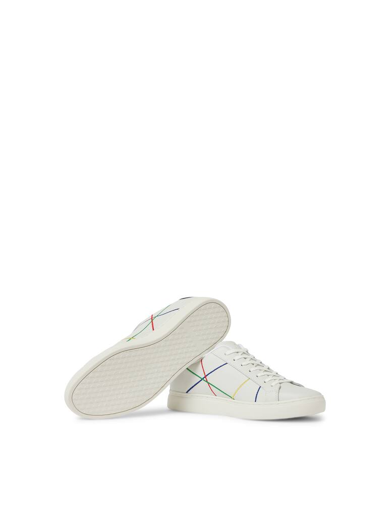 rinascente PS Paul Smith Sneakers in pelle rex f cass righe abstract - bianco