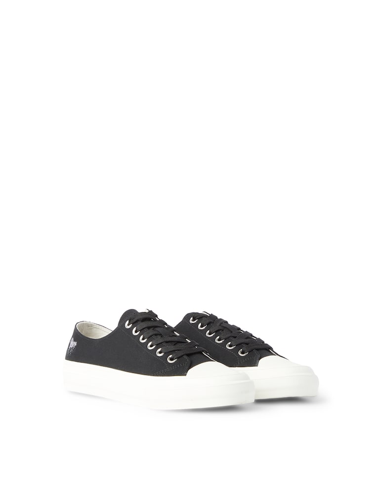 rinascente PS Paul Smith Kinsey canvas zebra sneakers - black