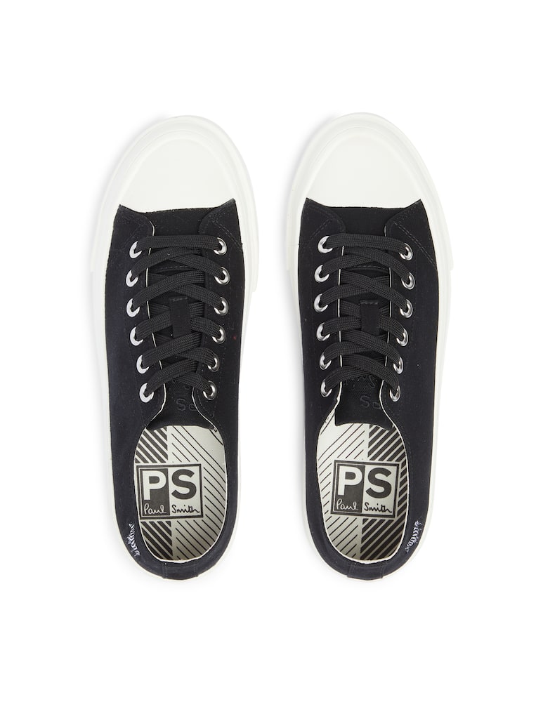 rinascente PS Paul Smith Kinsey canvas zebra sneakers - black