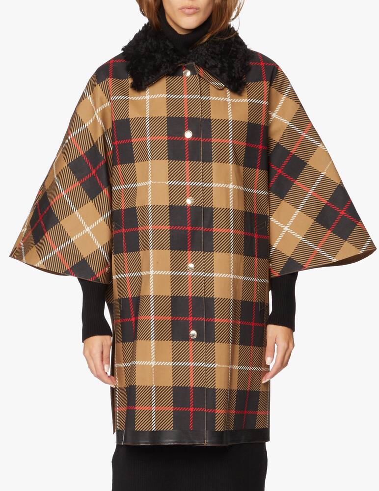 rinascente MACKINTOSH Cotton cape with check print