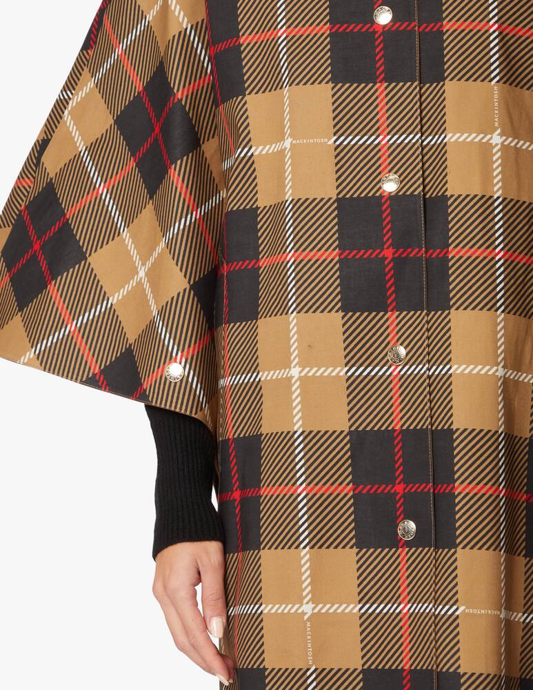 rinascente MACKINTOSH Cotton cape with check print