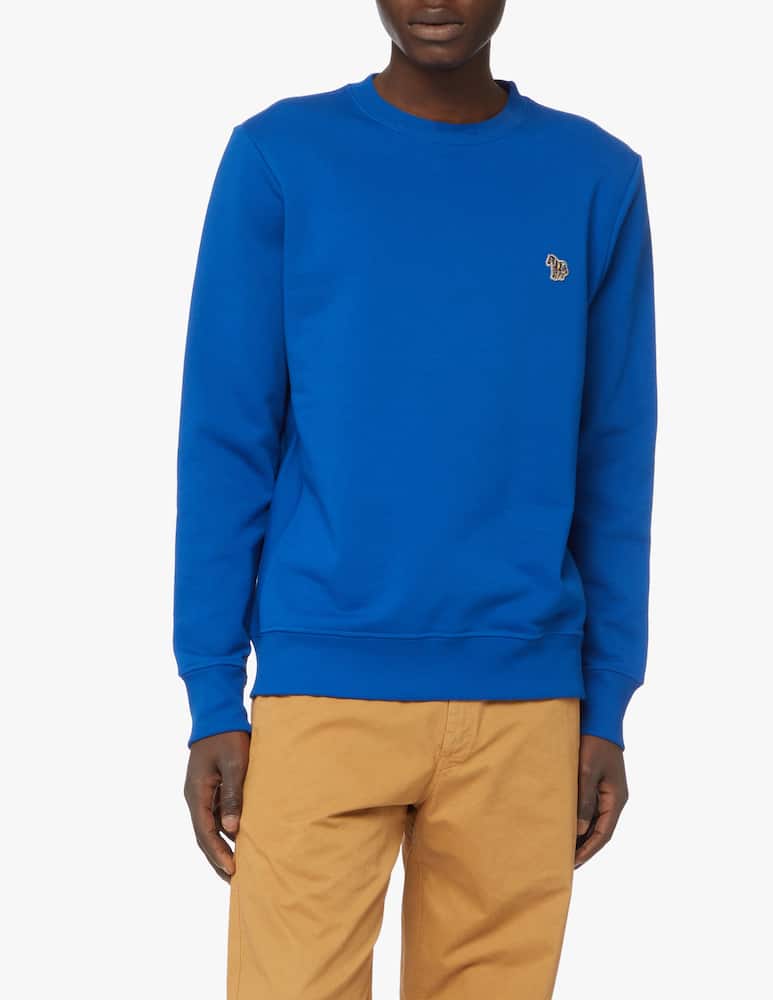 PS Paul Smith Zebra basic roundneck sweater - blue - picture 1 PS Paul Smith Zebra basic roundneck sweater - blue - picture 1