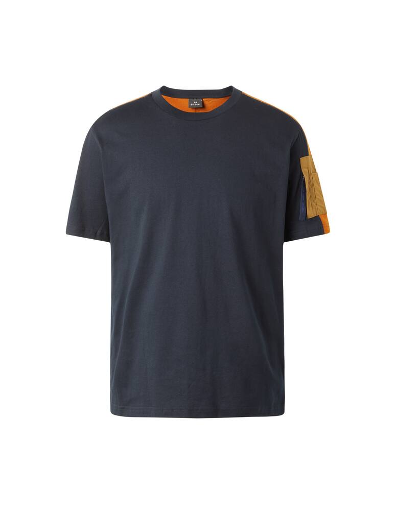 rinascente PS Paul Smith Color block rips t-shirt - blue