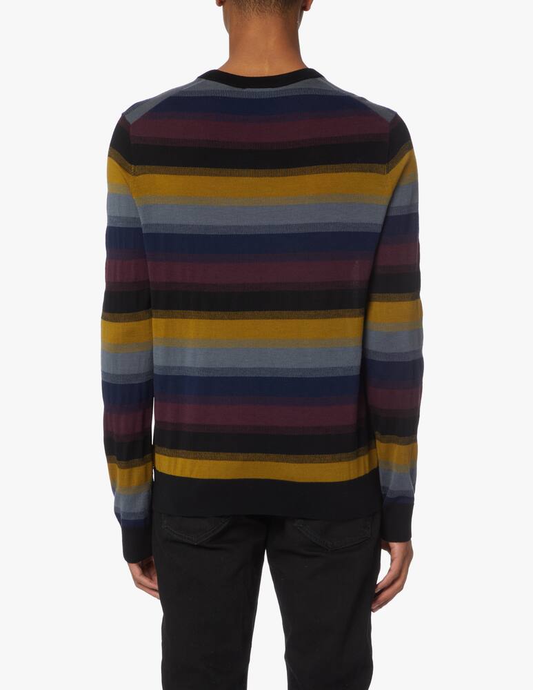 rinascente PS Paul Smith Multi stripe merino roundneck sweater - multi