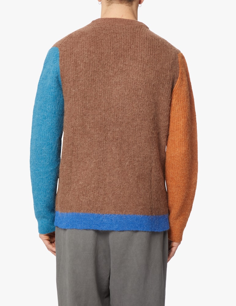 PS Paul Smith Cardigan color block mohair - marrone - immagine 4 PS Paul Smith Cardigan color block mohair - marrone - immagine 4