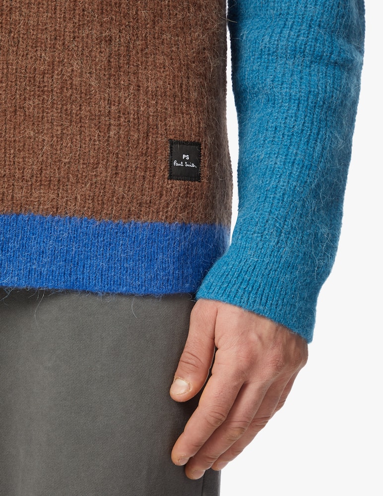 PS Paul Smith Cardigan color block mohair - marrone - immagine 5 PS Paul Smith Cardigan color block mohair - marrone - immagine 5