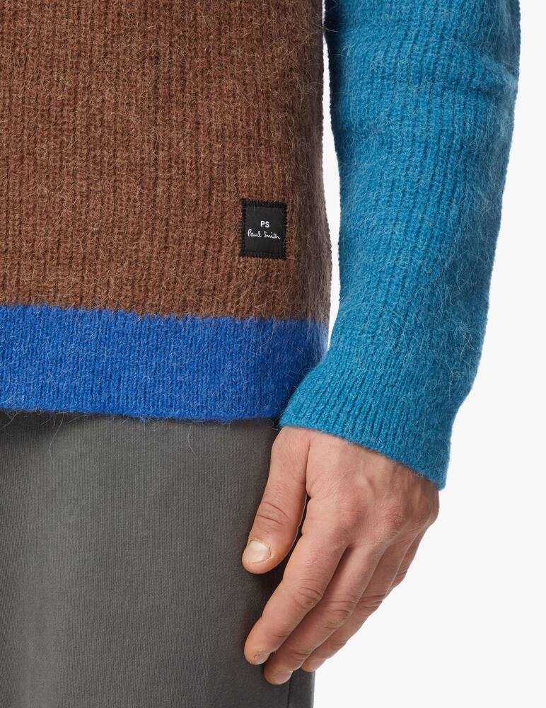 rinascente PS Paul Smith Cardigan color block mohair - marrone