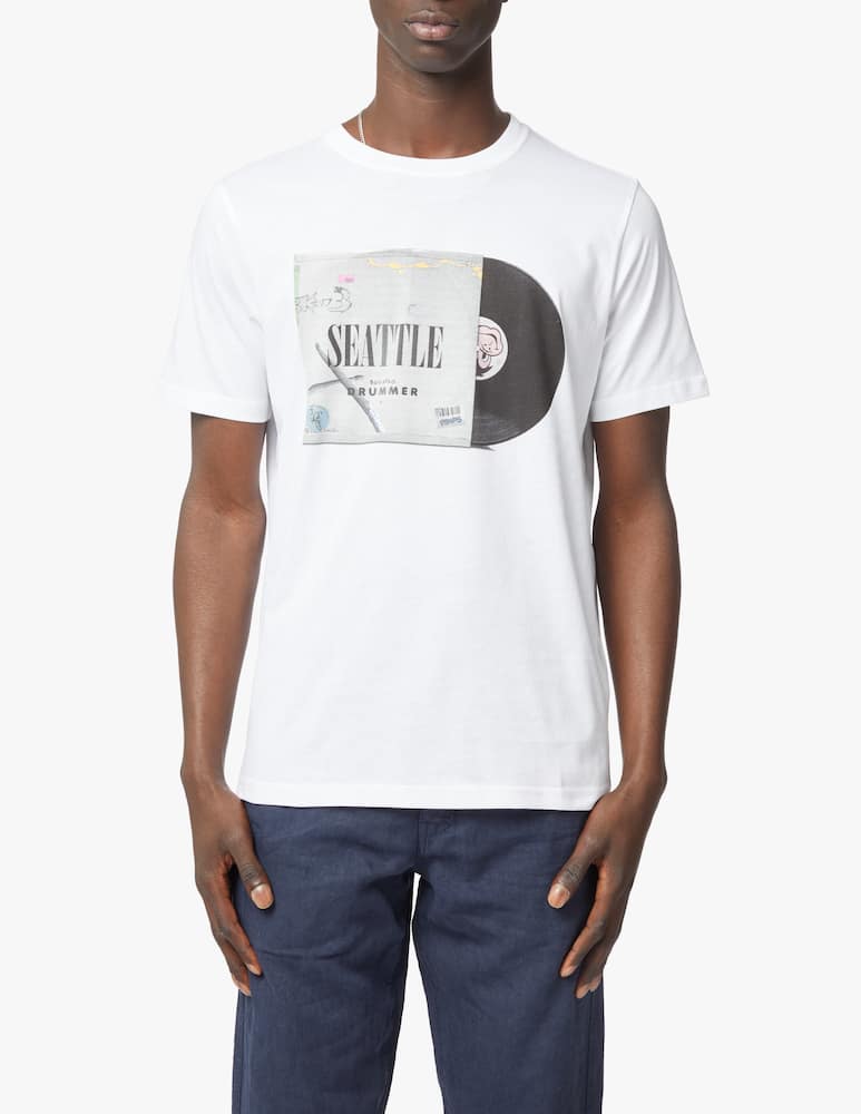 rinascente PS Paul Smith Vinyl t-shirt - white
