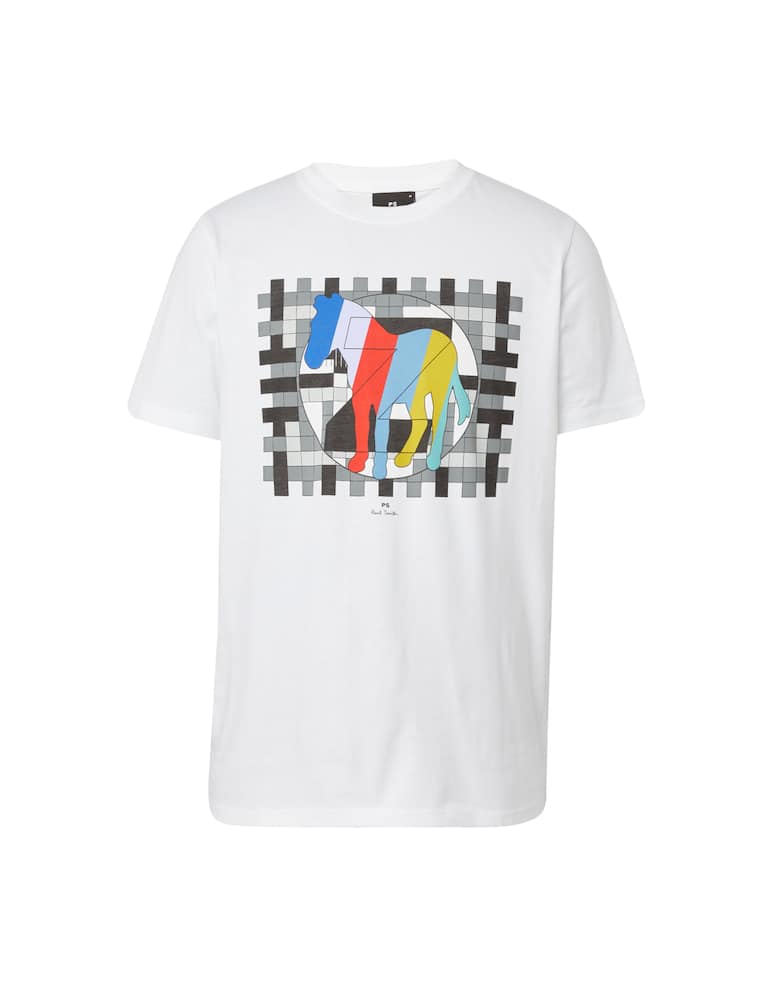 rinascente PS Paul Smith Maglietta zebra tech color - bianco