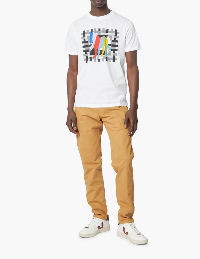 rinascente PS Paul Smith Maglietta zebra tech color - bianco