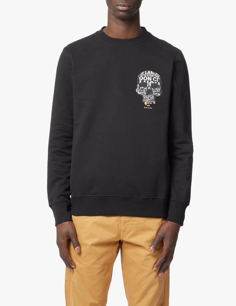 rinascente PS Paul Smith Skull roundneck sweater - black
