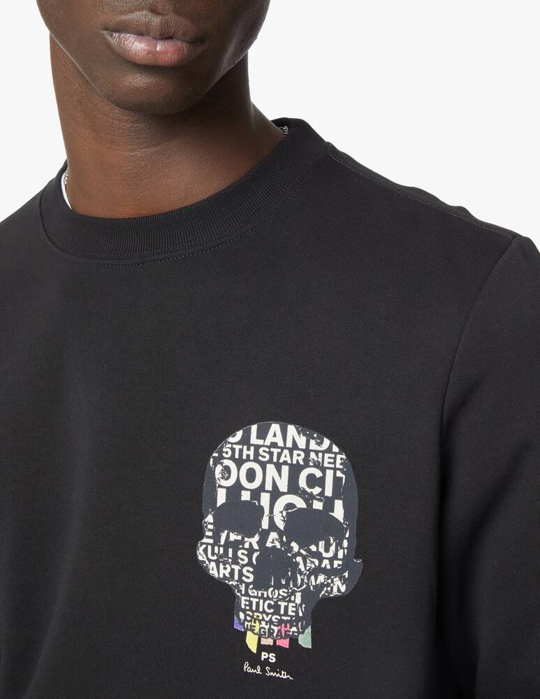 rinascente PS Paul Smith Skull roundneck sweater - black